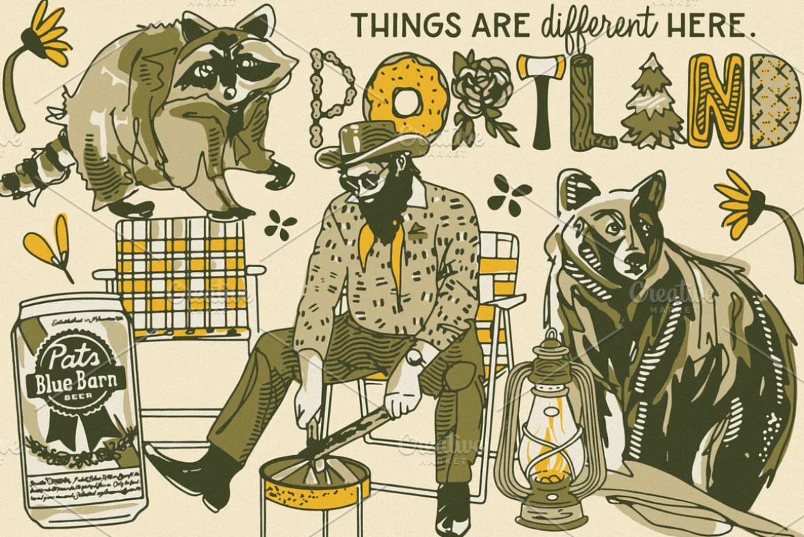 Oregon Campout: Patterns + Graphics