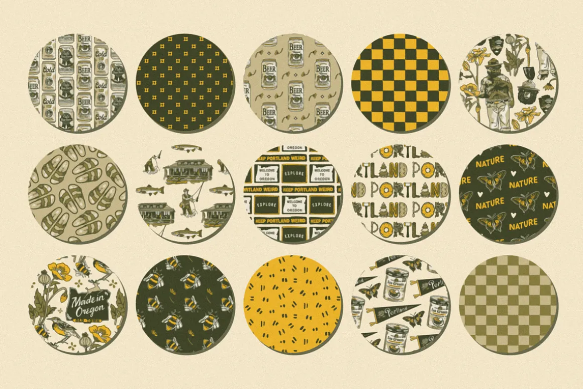 Oregon Campout: Patterns + Graphics