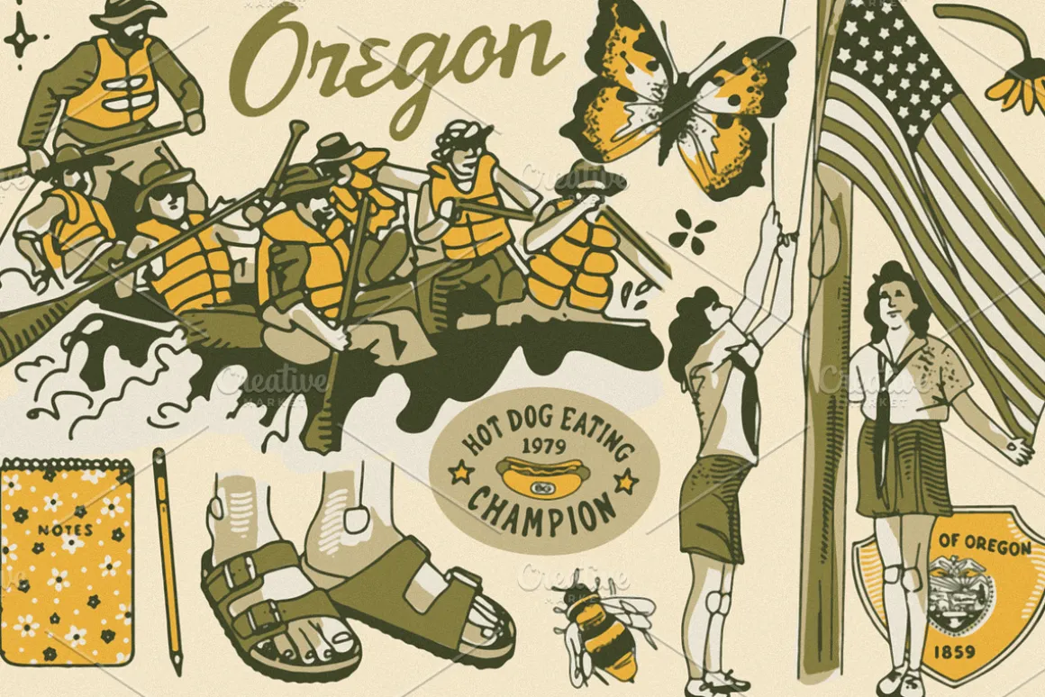 Oregon Campout: Patterns + Graphics