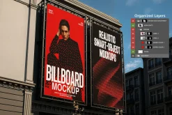 Outdoor Street Billboard Mockup