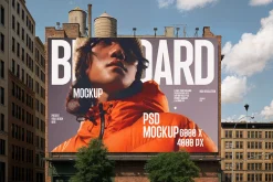 Outdoor Street Billboard Mockup