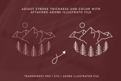 Outdoor Line Art Graphic Set