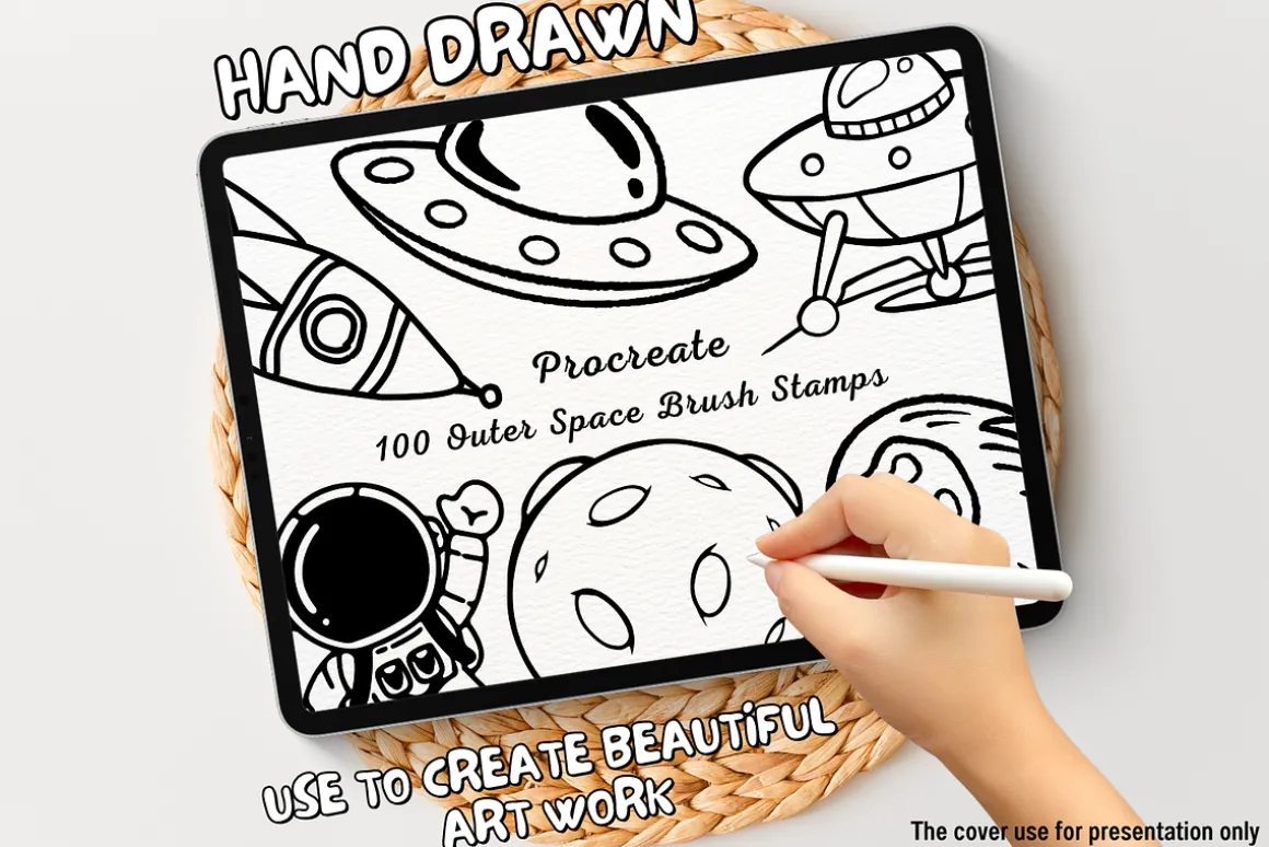 100 Outer Space Procreate Stamps