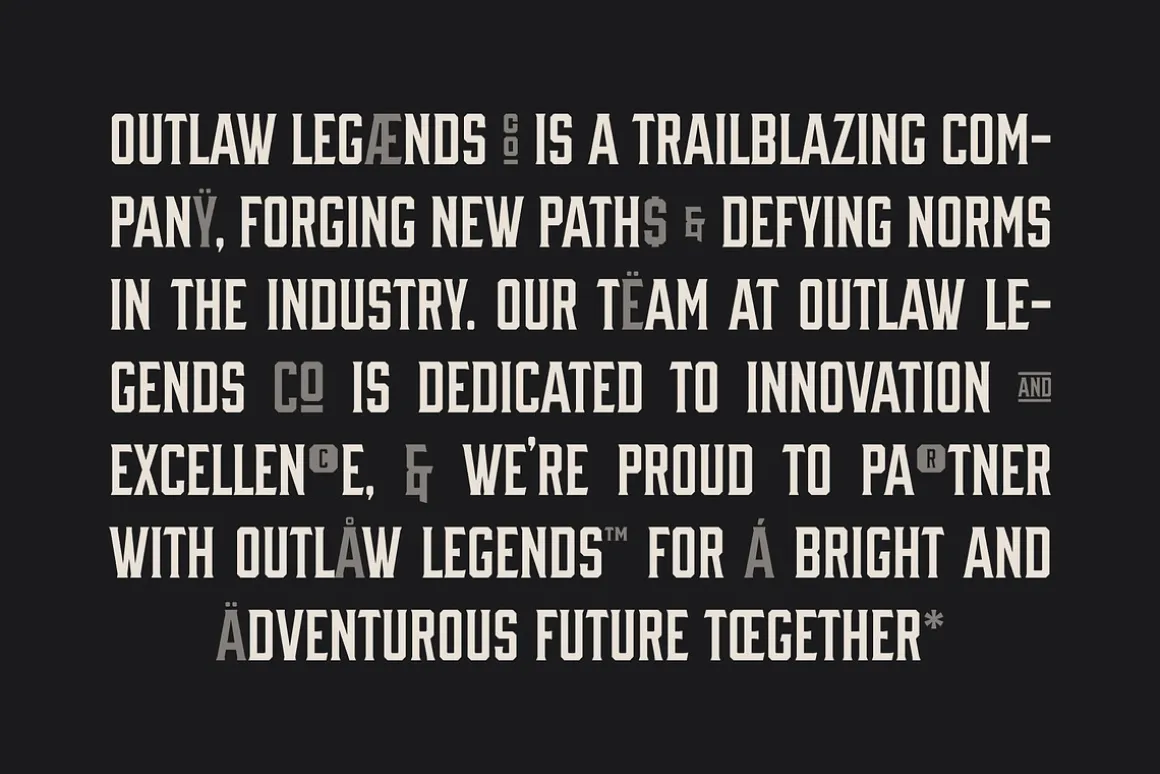 OUTLAW LEGENDS Font Duo + Extra