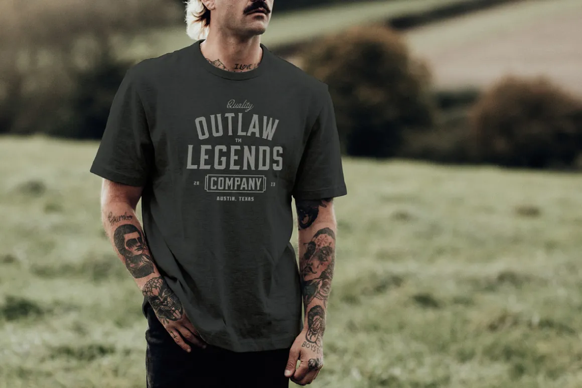 OUTLAW LEGENDS Font Duo + Extra