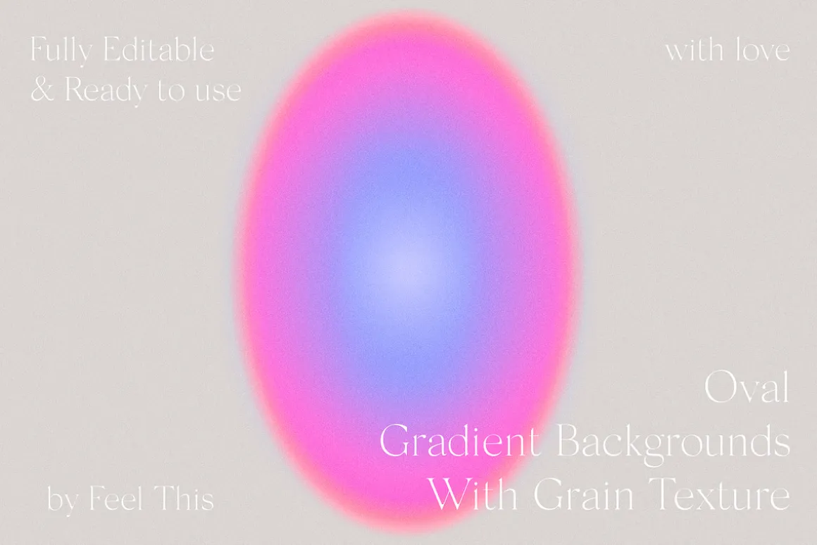 Oval Grainy Gradient Textures PS