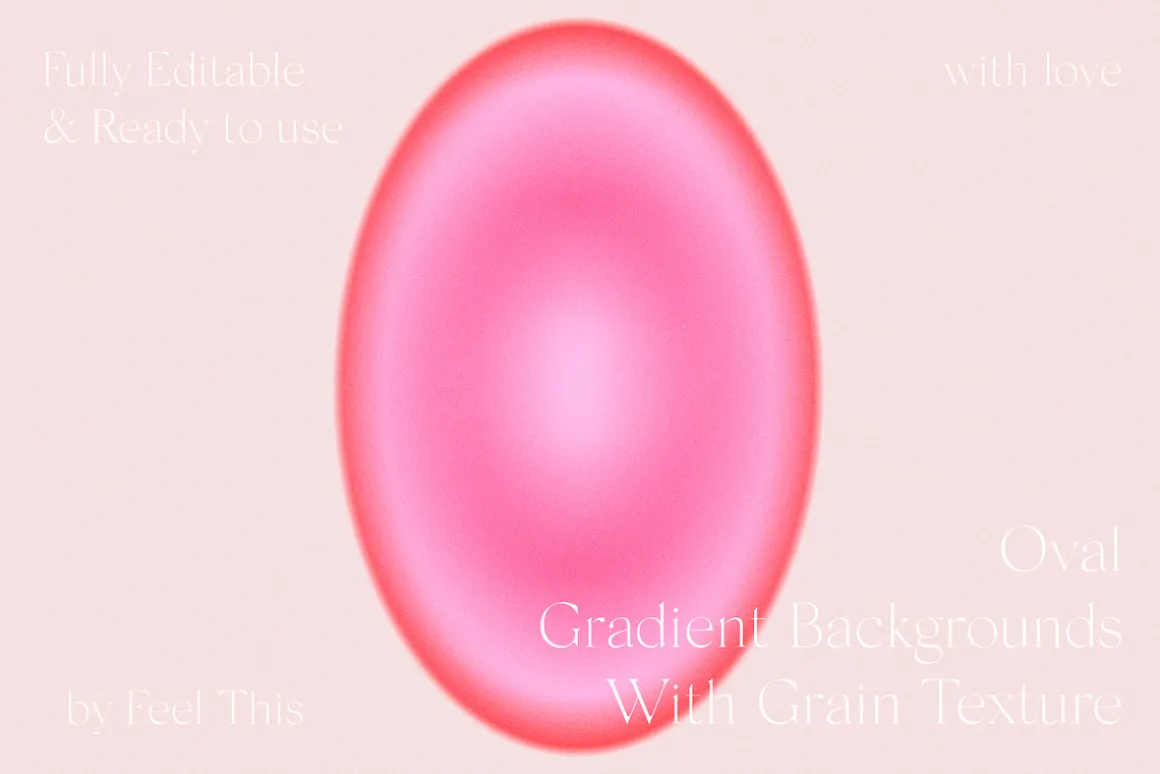 Oval Grainy Gradient Textures PS
