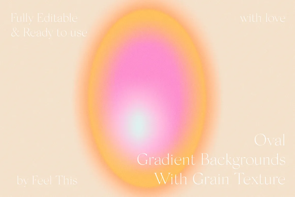 Oval Grainy Gradient Textures PS