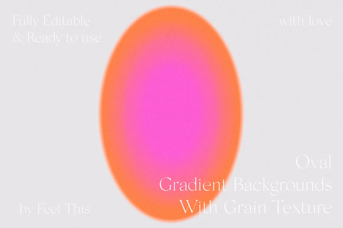 Oval Grainy Gradient Textures PS