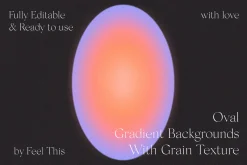 Oval Grainy Gradient Textures PS