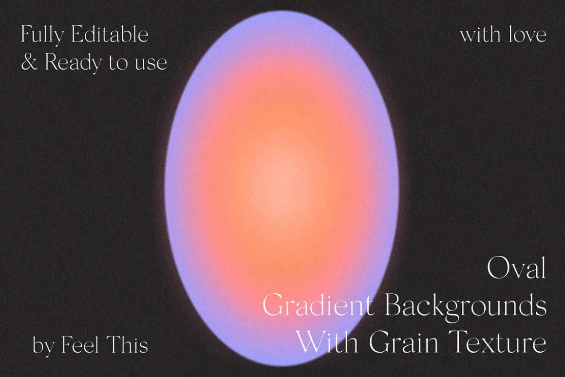 Oval Grainy Gradient Textures PS