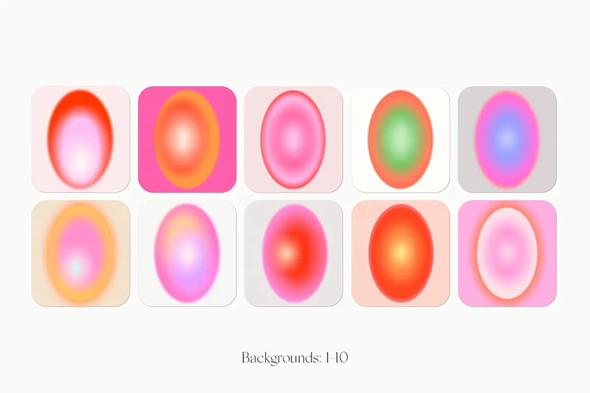 Oval Grainy Gradient Textures PS