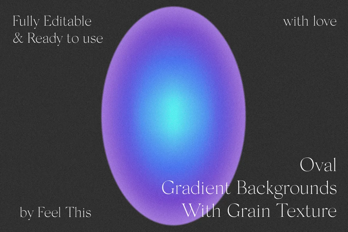 Oval Grainy Gradient Textures PS