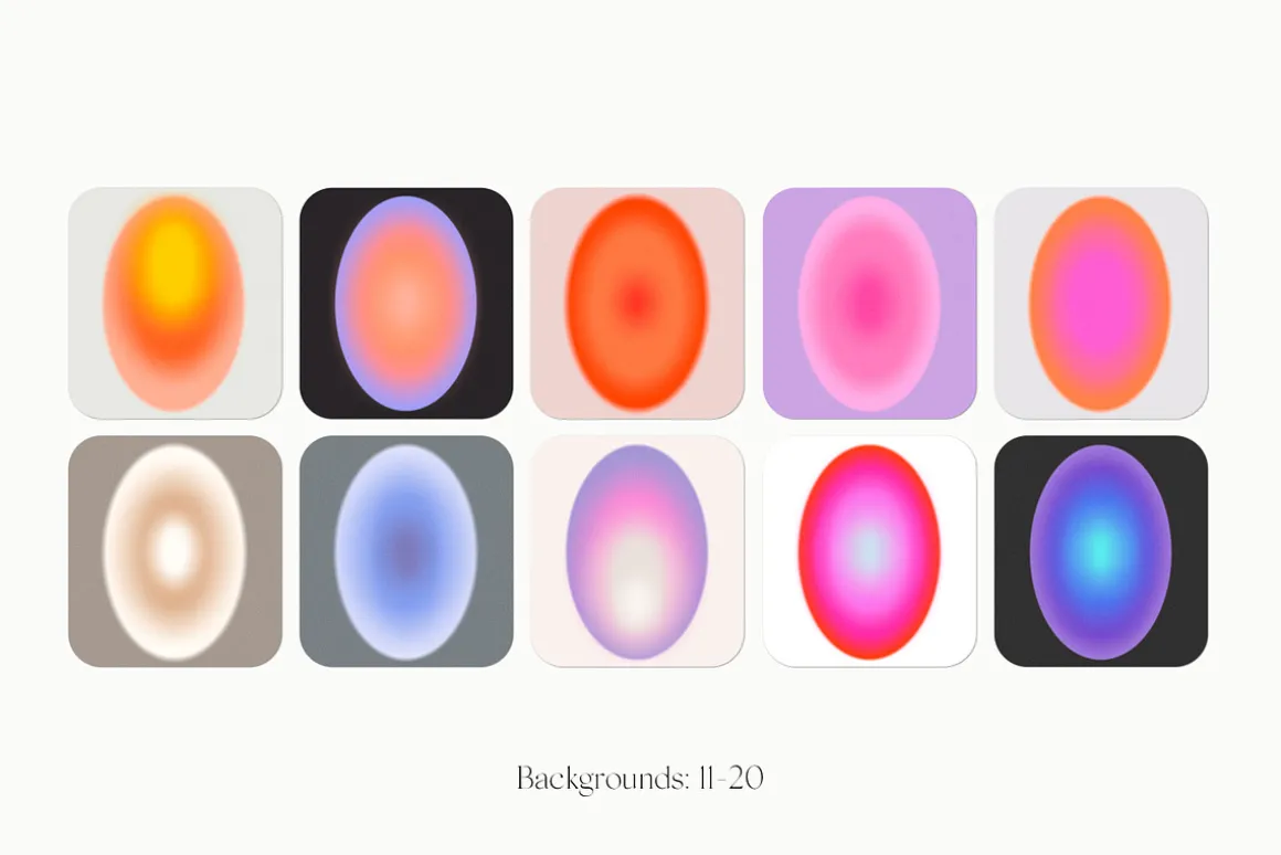 Oval Grainy Gradient Textures PS