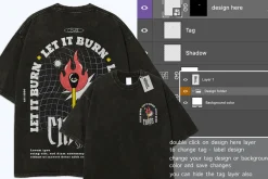 oversize Washed T Shirt PSD Mockup