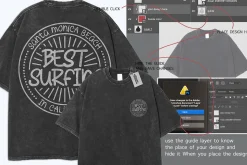 oversize Washed T Shirt PSD Mockup