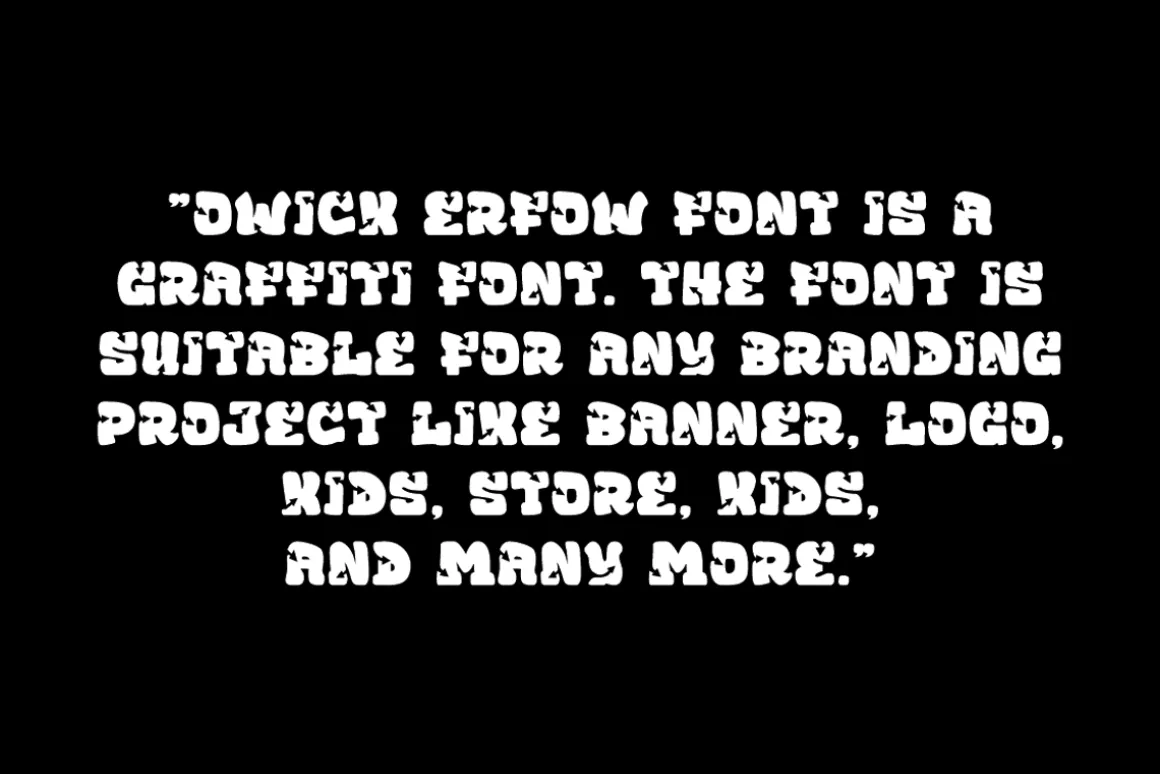 Owick Erfow - Graffiti Font