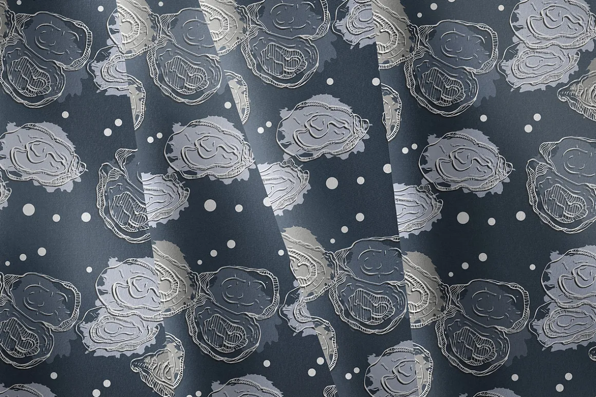 Oysters Seamless Patterns