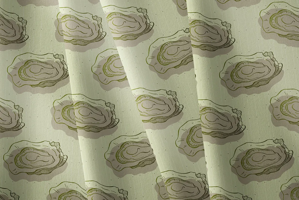 Oysters Seamless Patterns