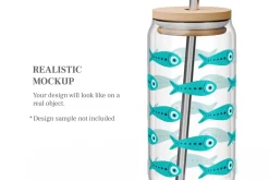 18.5oz Glass Can Mockup