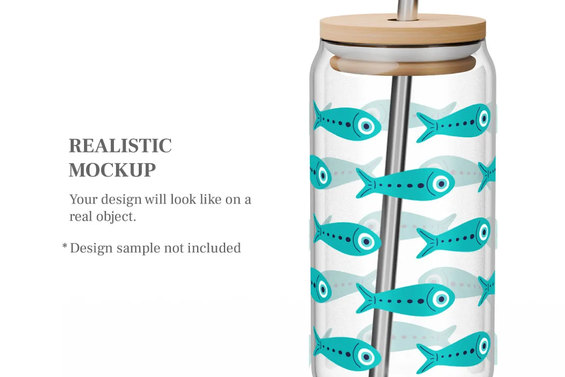 18.5oz Glass Can Mockup