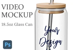 18.5oz Glass Can Mockup