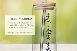 18.5oz Glass Can Mockup