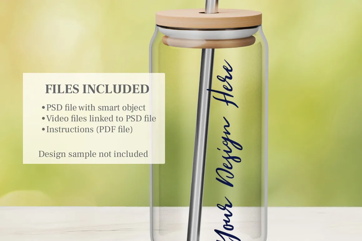 18.5oz Glass Can Mockup