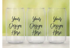 16oz Glass Can Mockup
