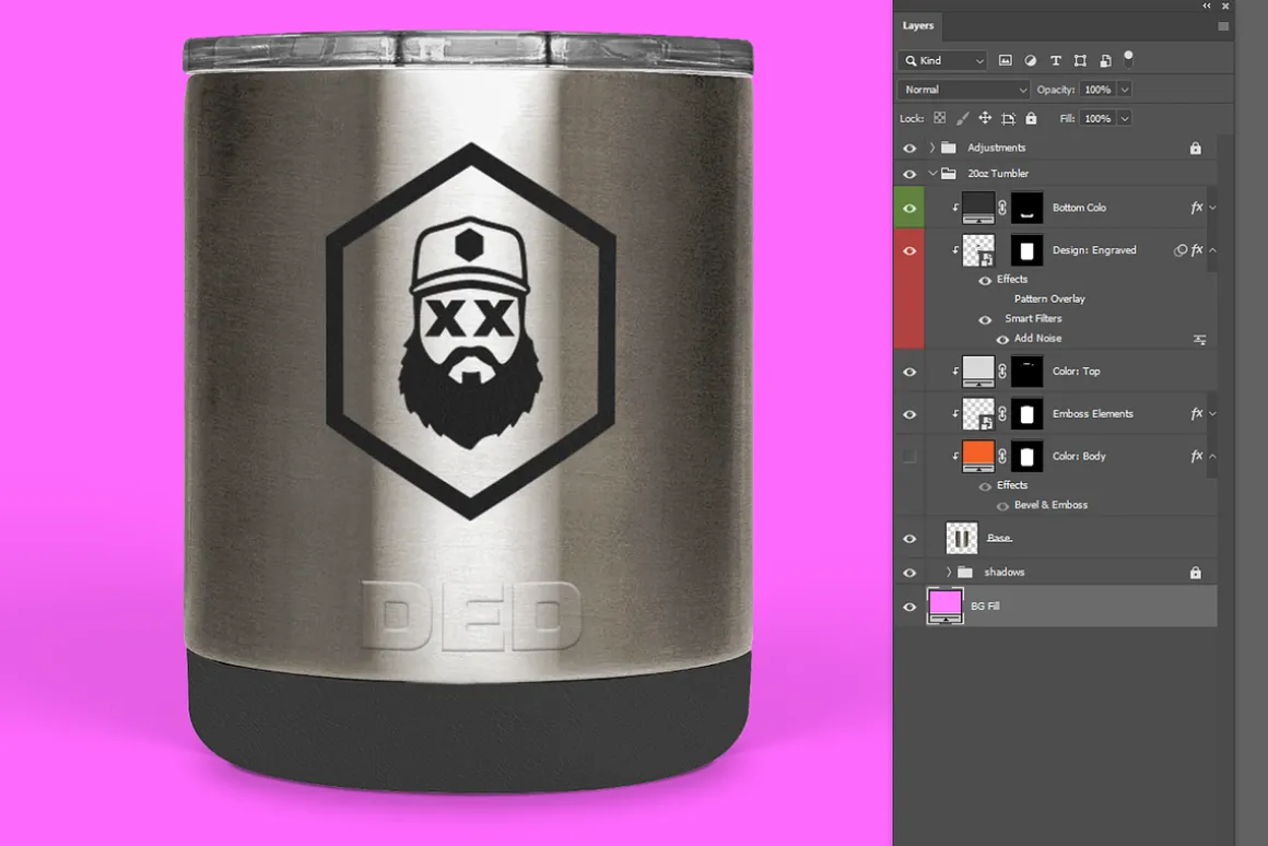 10oz Lowball Tumbler Mock-Up