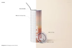 20oz Skinny Tumbler Mockup Set
