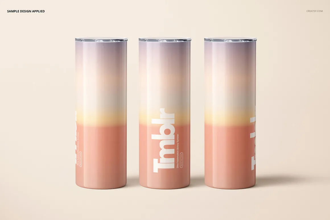20oz Skinny Tumbler Mockup Set