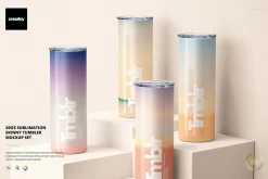 20oz Skinny Tumbler Mockup Set