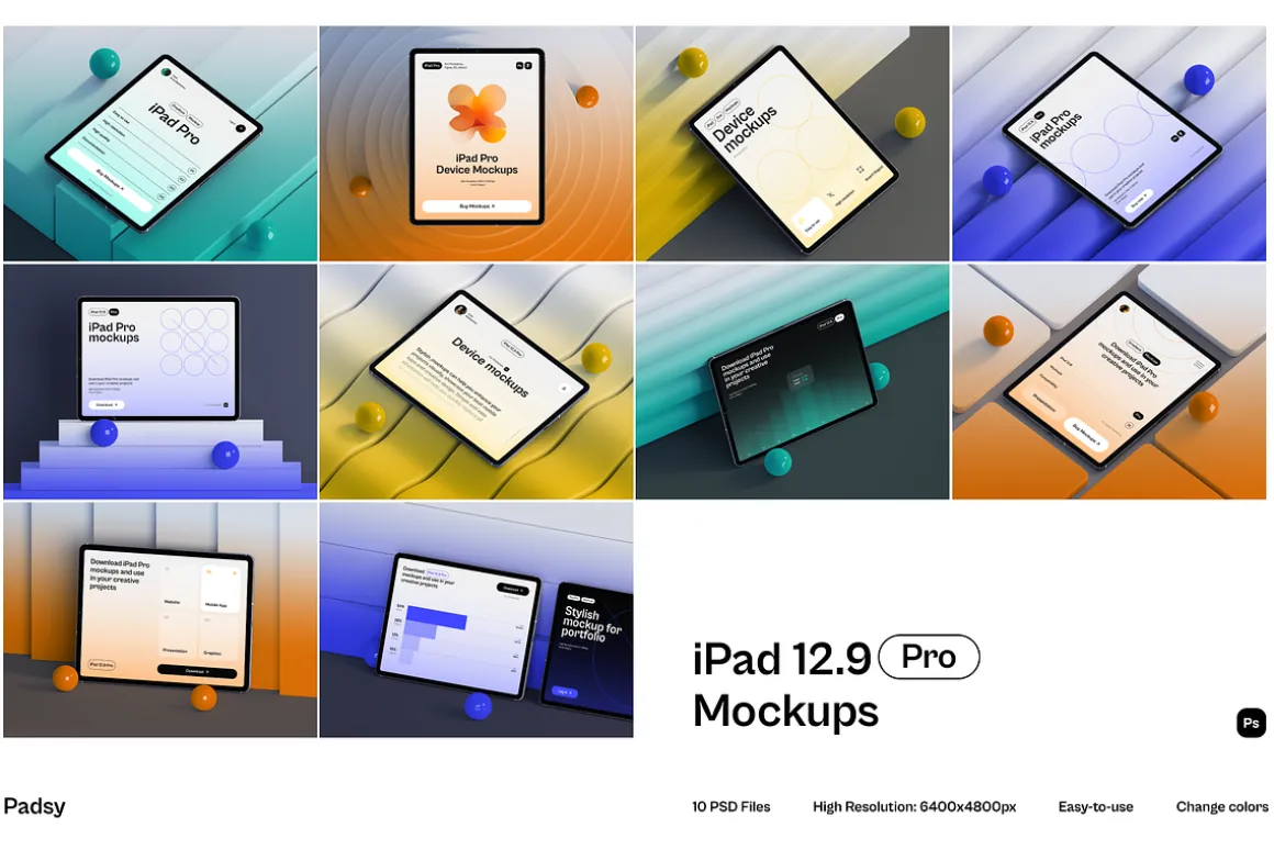 Padsy - iPad Pro Mockups Part.1