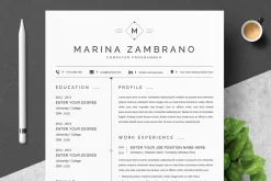 2Page Graphic Designer Simple Resume
