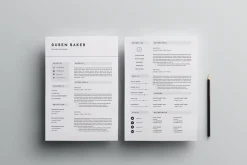 3 Page Resume Template | INDD + DOCX