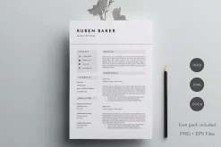 3 Page Resume Template | INDD + DOCX