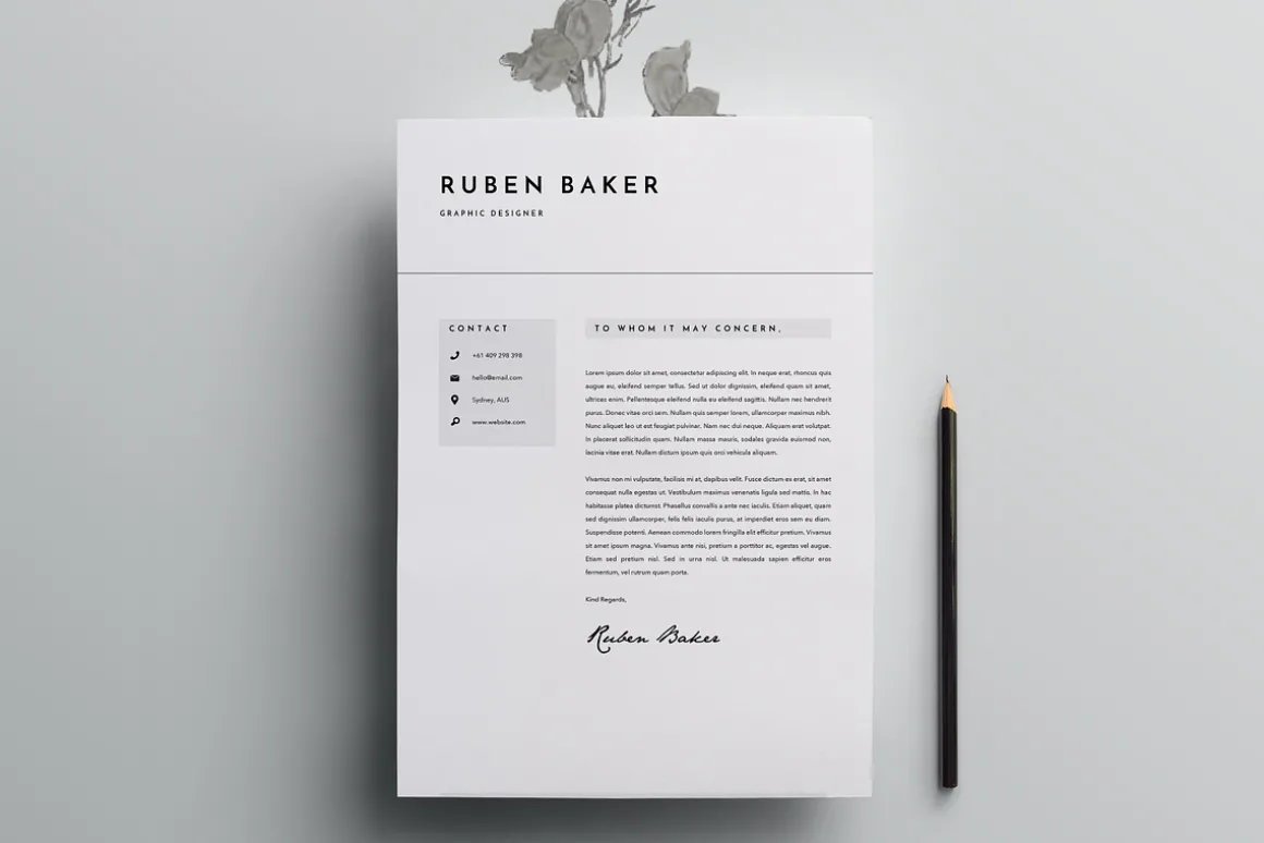 3 Page Resume Template | INDD + DOCX