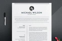 3 Pages Clean CV Template | MS Word