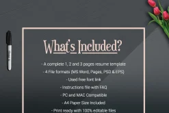 3 Pages Clean CV Template | MS Word