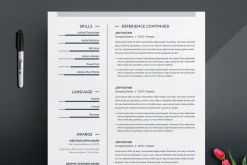3 Pages Clean CV Template | MS Word