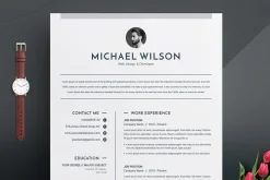 3 Pages Clean CV Template | MS Word