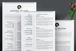 3 Pages Clean CV Template | MS Word