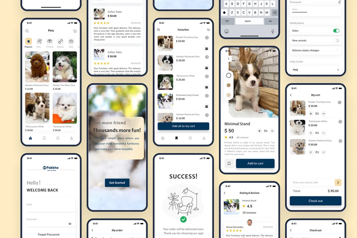 Pakkho Pet - Dog Ecommerce App UI Ki