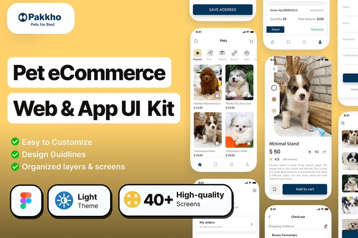 Pakkho Pet - Dog Ecommerce App UI Ki
