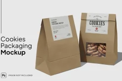 Paper Shopping Bag Mockup with Handl