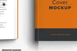 Paperback Book Mockup Cover and Open