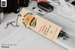 Paper Bookmark Mockup