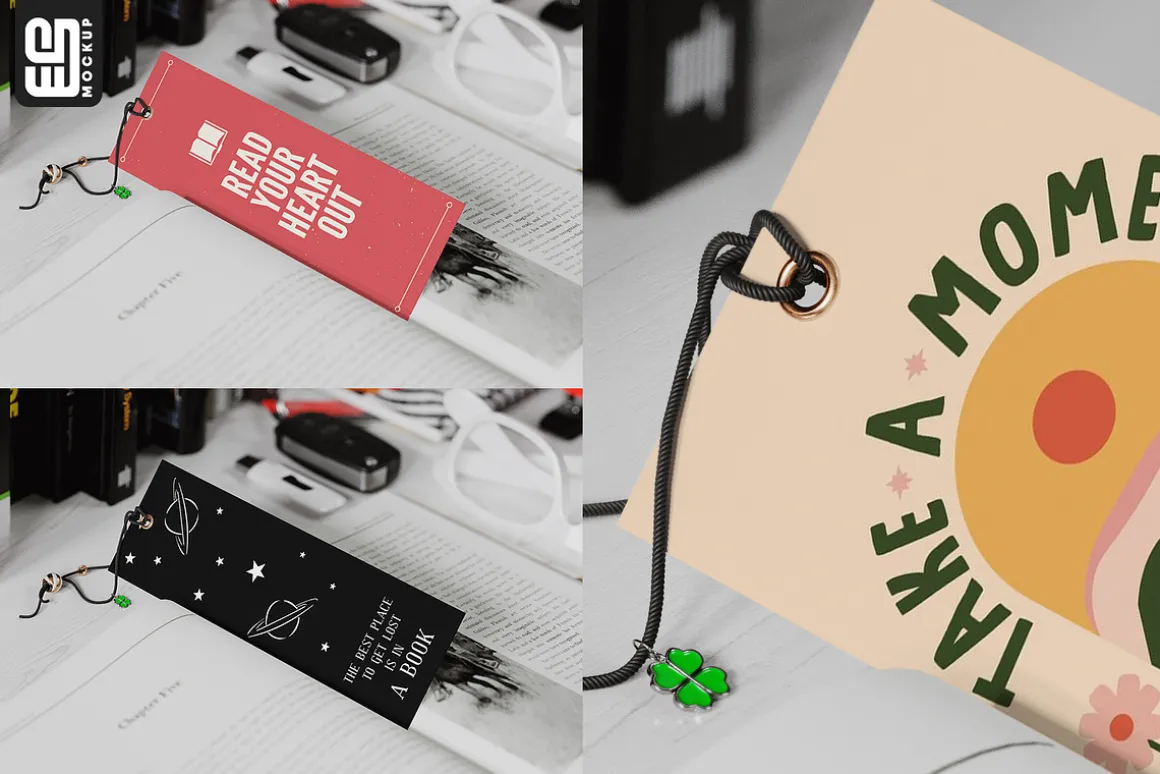 Paper Bookmark Mockup
