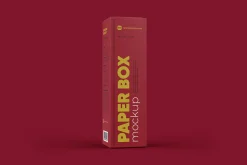 Paper Box Mockup 46x163mm